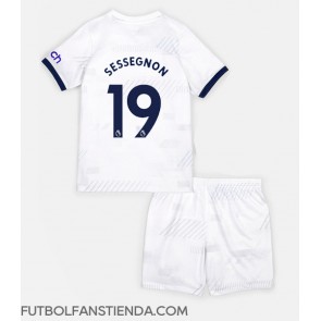 Tottenham Hotspur Ryan Sessegnon #19 Primera Equipación Niños 2023-24 Manga Corta (+ Pantalones cortos)